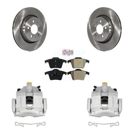 Rear Disc Brake Caliper Rotors And Semi-Metallic Pads Kit For 2003-2014 Volvo XC90 KC8-101195N