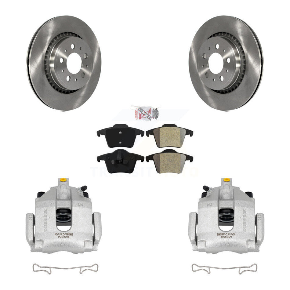 Rear Disc Brake Caliper Rotors And Semi-Metallic Pads Kit For 2003-2014 Volvo XC90 KC8-101195N