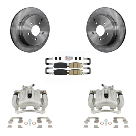 Rear Brake Caliper Rotors & Ceramic Pad Kit For Chevrolet Equinox Pontiac Torrent Saturn KC8-101196N