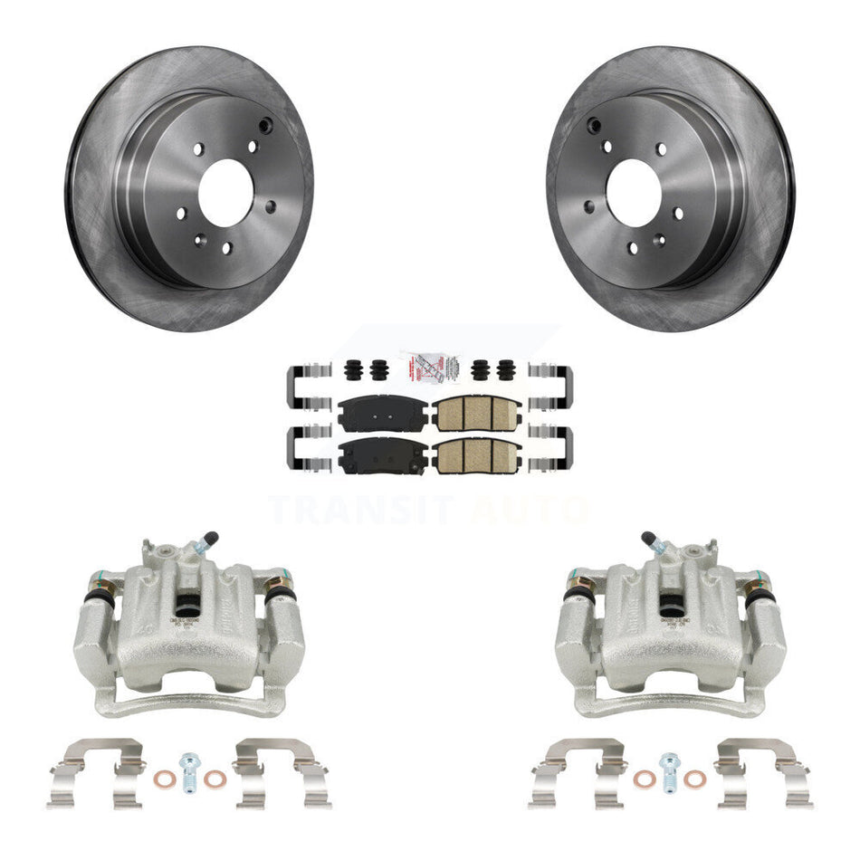 Rear Brake Caliper Rotors & Ceramic Pad Kit For Chevrolet Equinox Pontiac Torrent Saturn KC8-101196N