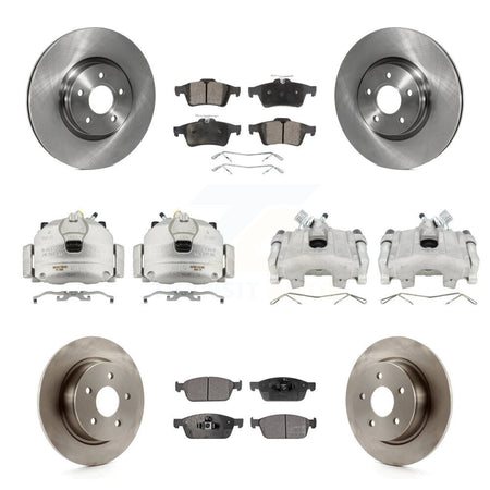Front Rear Disc Brake Caliper Rotors And Ceramic Pads Kit (10Pc) For Ford Escape KC8-101196T