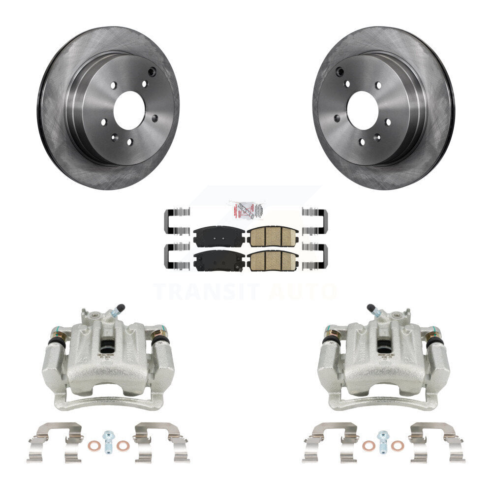 Rear Brake Caliper Rotors & Ceramic Pad Kit For Chevrolet Equinox Pontiac Torrent Saturn KC8-101197N