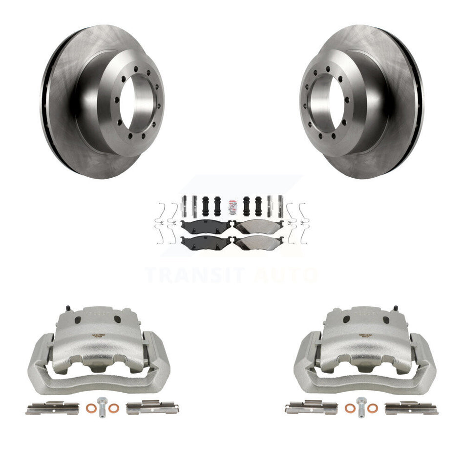 Rear Brake Caliper Rotor And Semi-Metallic Pad Kit For Ford E-550 Super Duty F-450 F-550 KC8-101198N