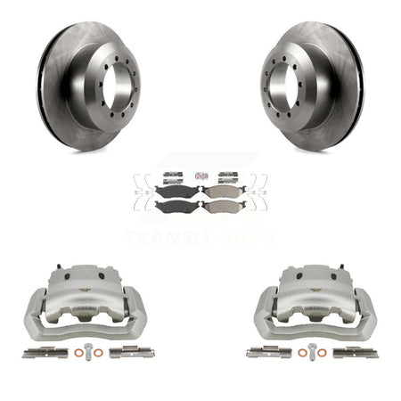 Rear Brake Caliper Rotor And Semi-Metallic Pad Kit For Ford E-550 Super Duty F-450 F-550 KC8-101199N
