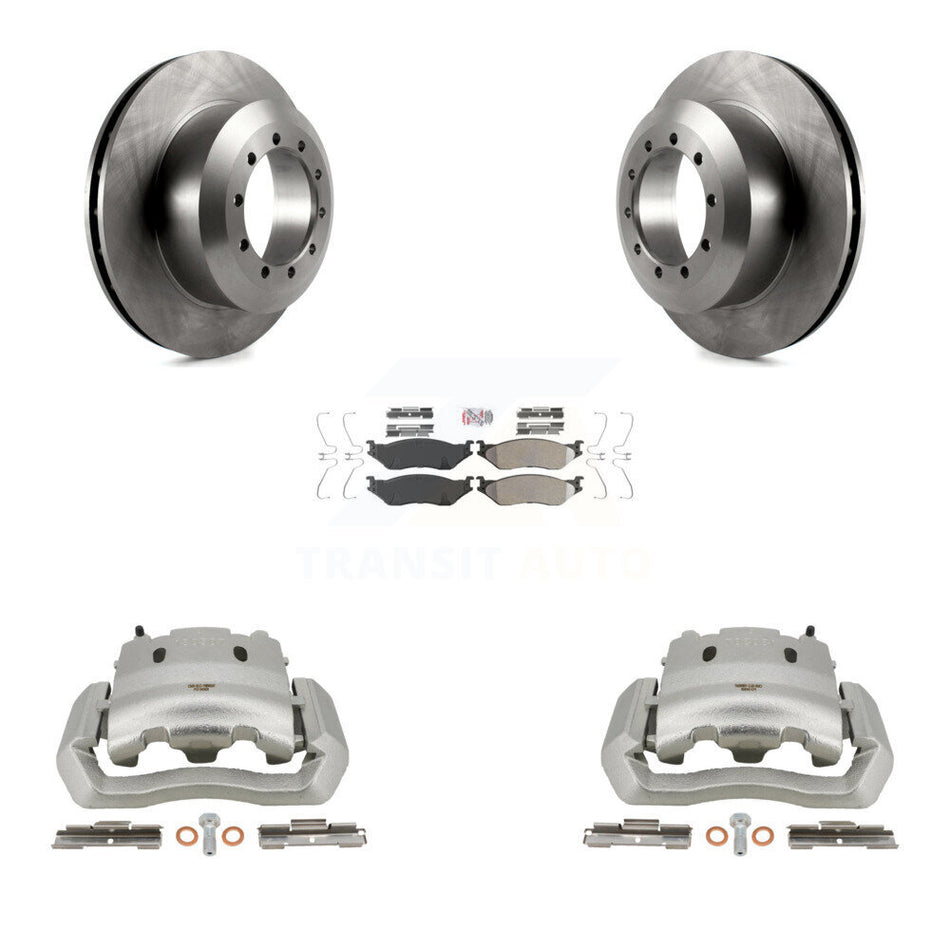 Rear Brake Caliper Rotor And Semi-Metallic Pad Kit For Ford E-550 Super Duty F-450 F-550 KC8-101199N