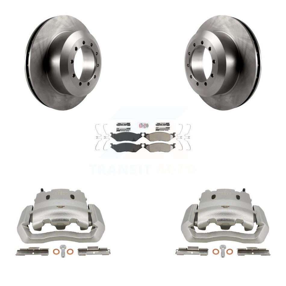 Rear Brake Caliper Rotor And Semi-Metallic Pad Kit For Ford E-550 Super Duty F-450 F-550 KC8-101199N