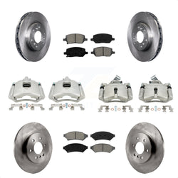 Front Rear Disc Brake Caliper Rotors And Semi-Metallic Pads Kit (10Pc) For Chevrolet Uplander Buick Terraza Pontiac Montana Saturn Relay KC8-101199S