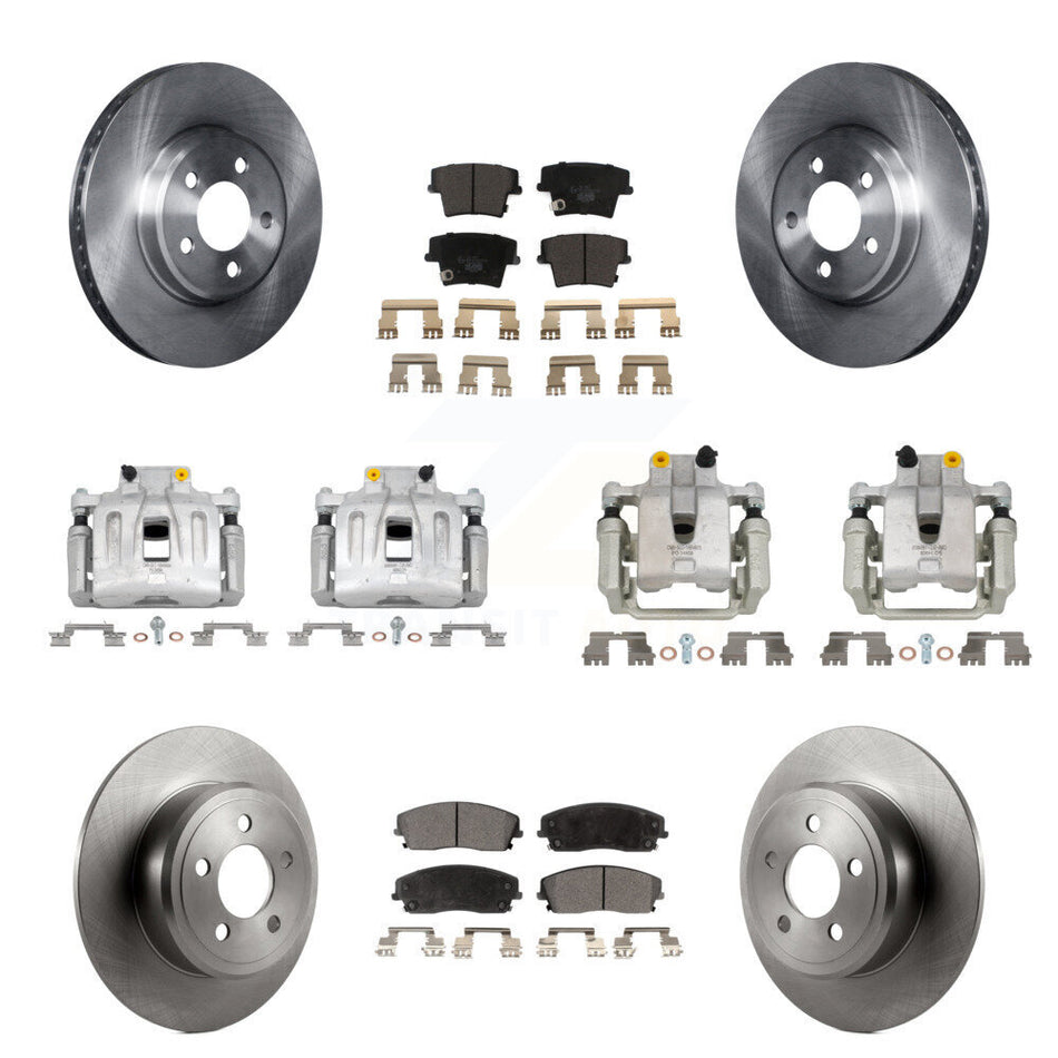 Front Rear Brake Caliper Rotor And Ceramic Pad Kit (10Pc) For Chrysler 300 Dodge Charger KC8-101200T