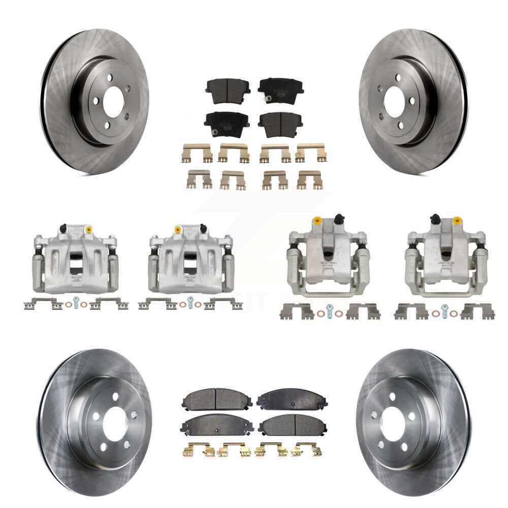 Front Rear Brake Caliper Rotors Ceramic Pad Kit (10Pc) For 06 Chrysler 300 RWD with 5.7L KC8-101202T