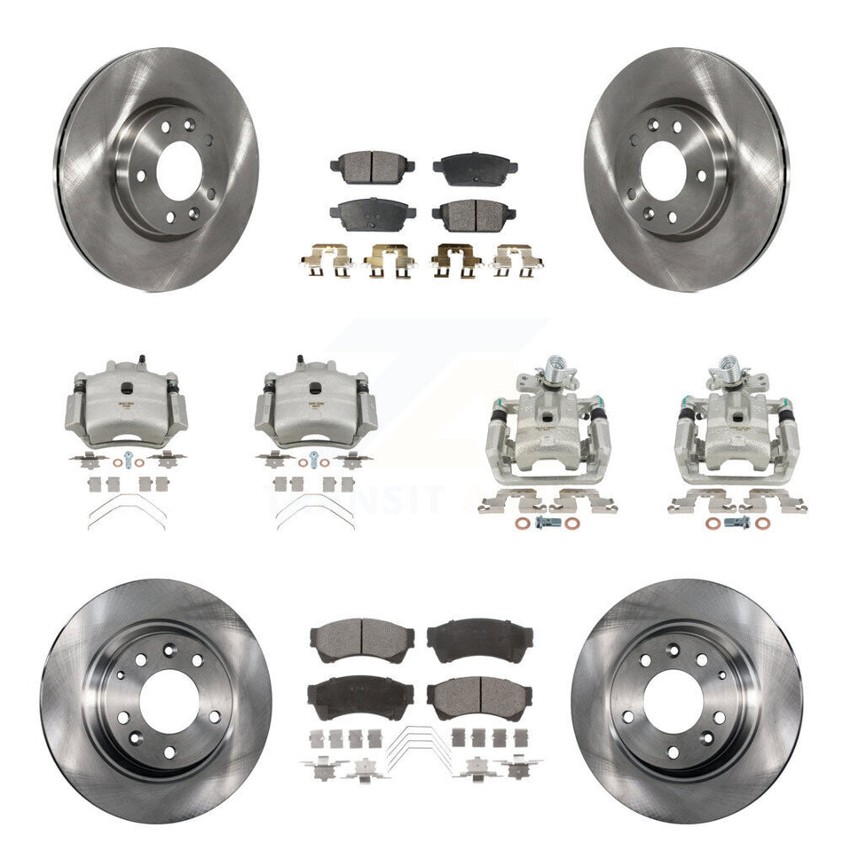 Front Rear Brake Caliper Rotors Semi-Metallic Pad Kit (10Pc) For Ford Fusion Mazda 6 MKZ KC8-101204P