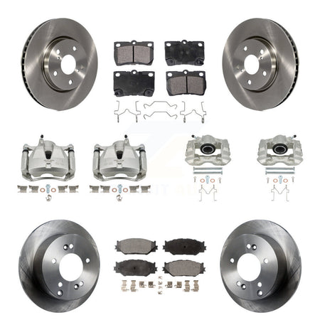 Front Rear Disc Brake Caliper Rotors And Semi-Metallic Pads Kit (10Pc) For Lexus IS250 KC8-101205P