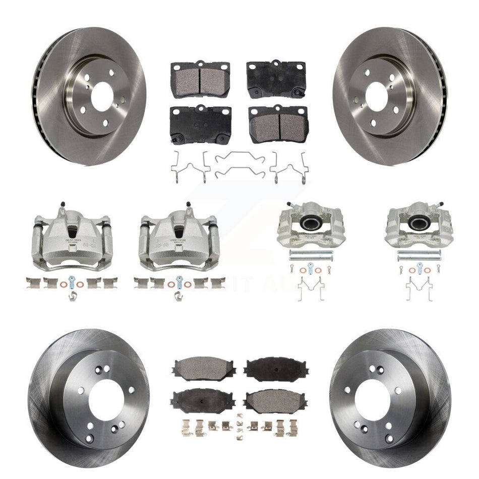 Front Rear Disc Brake Caliper Rotors And Semi-Metallic Pads Kit (10Pc) For Lexus IS250 KC8-101205P