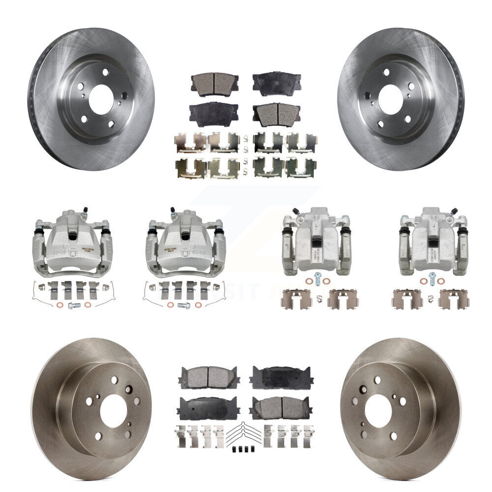 Front Rear Disc Brake Caliper Rotors Ceramic Pad Kit (10Pc) For Toyota Camry Lexus ES350 KC8-101205T