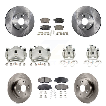 Front Rear Disc Brake Caliper Rotors And Ceramic Pads Kit (10Pc) For Honda Accord KC8-101206T