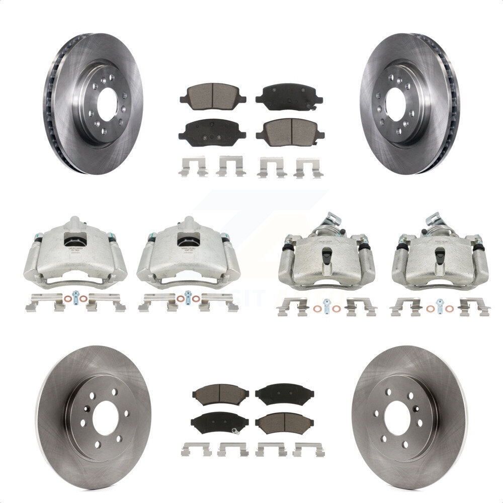 Front Rear Disc Brake Caliper Rotors And Ceramic Pads Kit (10Pc) For Chevrolet Uplander Pontiac Montana Buick Terraza Saturn Relay KC8-101210C by Transit Auto