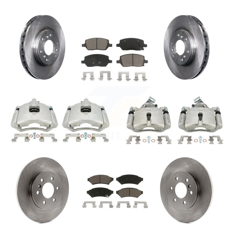 Front Rear Disc Brake Caliper Rotors And Ceramic Pads Kit (10Pc) For Chevrolet Uplander Pontiac Montana Buick Terraza Saturn Relay KC8-101210C