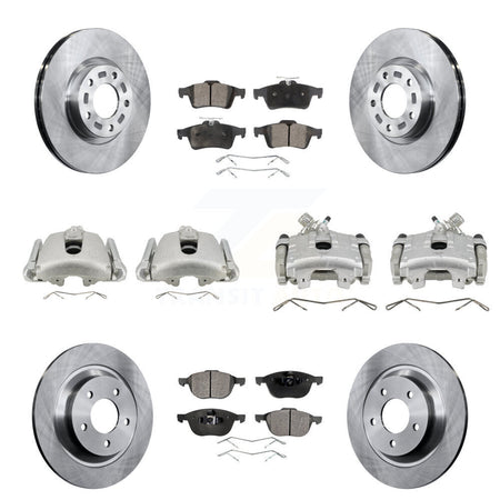 Front Rear Disc Brake Caliper Rotors And Semi-Metallic Pads Kit (10Pc) For Mazda 5 KC8-101211P
