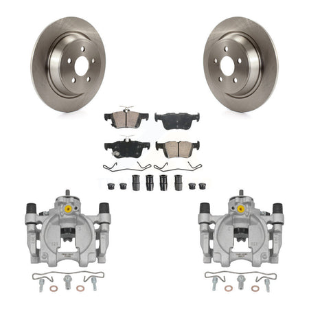 Rear Disc Brake Caliper Rotor Ceramic Pad Kit For 2019-2020 Ford Police Responder Hybrid KC8-101212N
