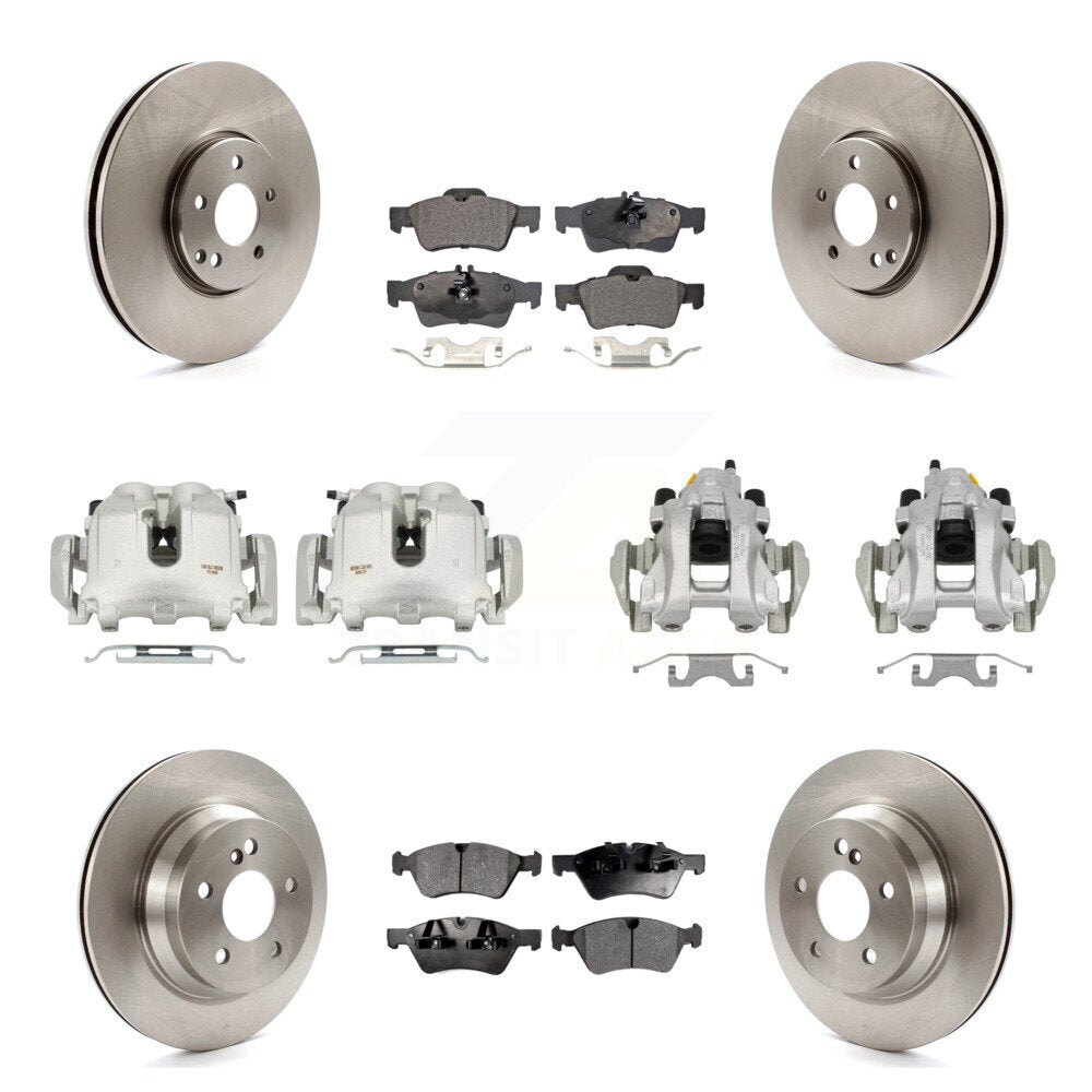 Front Rear Brake Caliper Rotor & Semi-Metallic Pad Kit (10Pc) For Mercedes-Benz E550 AWD KC8-101212P