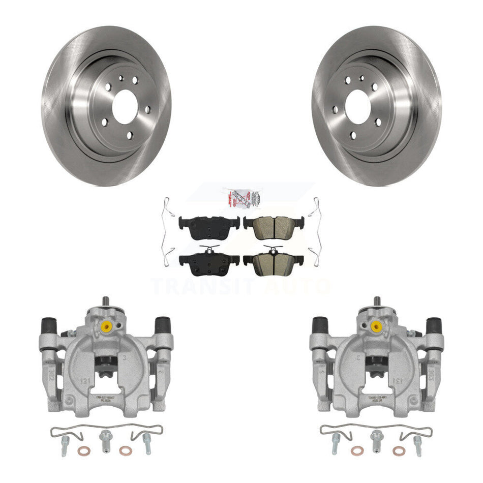 Rear Disc Brake Caliper Rotors And Semi-Metallic Pads Kit For Ford Fusion Lincoln MKZ KC8-101213N