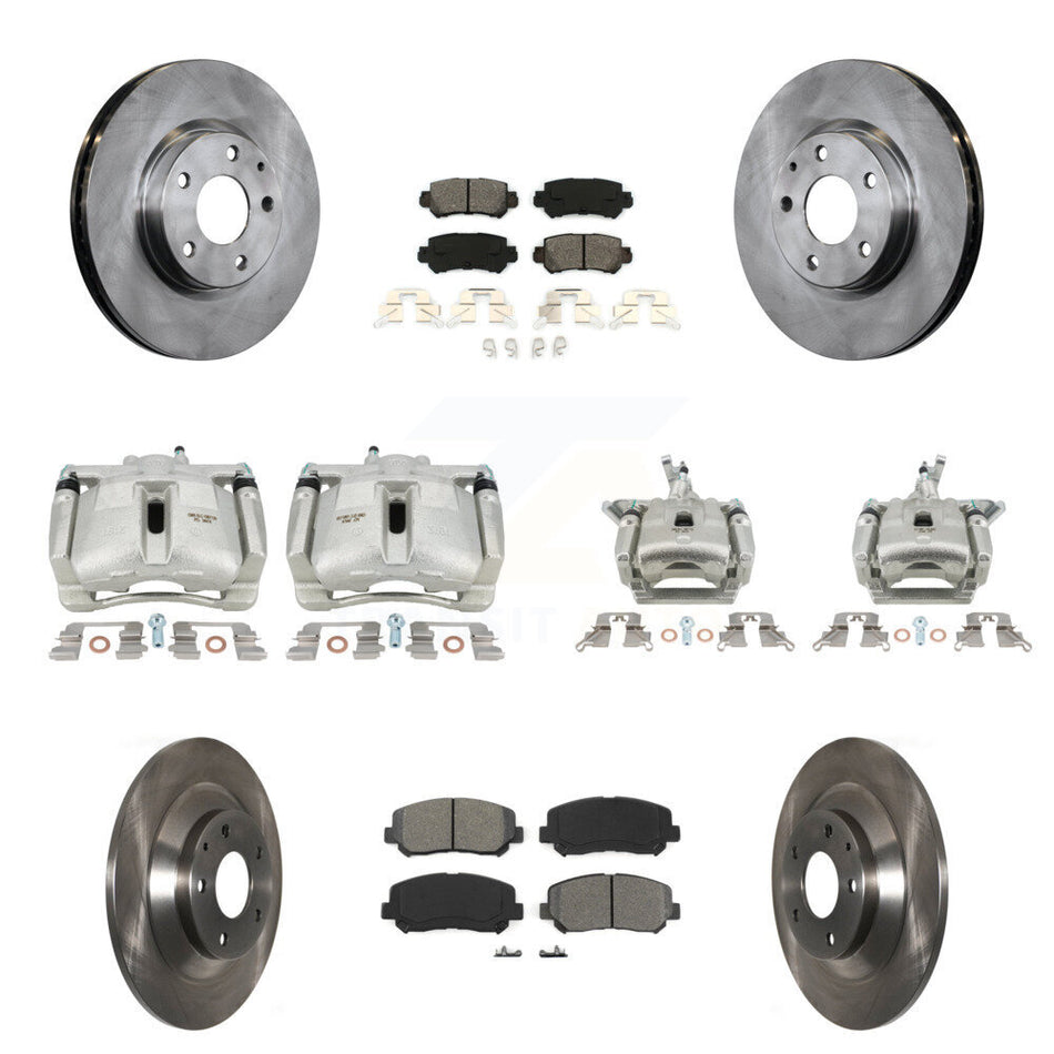 Front Rear Brake Caliper Rotor And Semi-Metallic Pad Kit (10Pc) For 2013-2015 Mazda CX-5 KC8-101213S