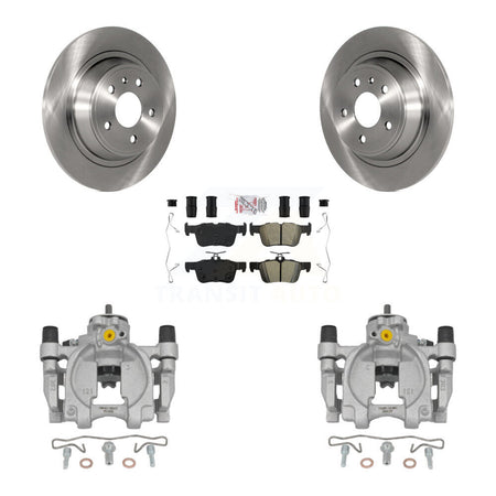 Rear Disc Brake Caliper Rotors And Semi-Metallic Pads Kit For Ford Fusion Lincoln MKZ KC8-101214N