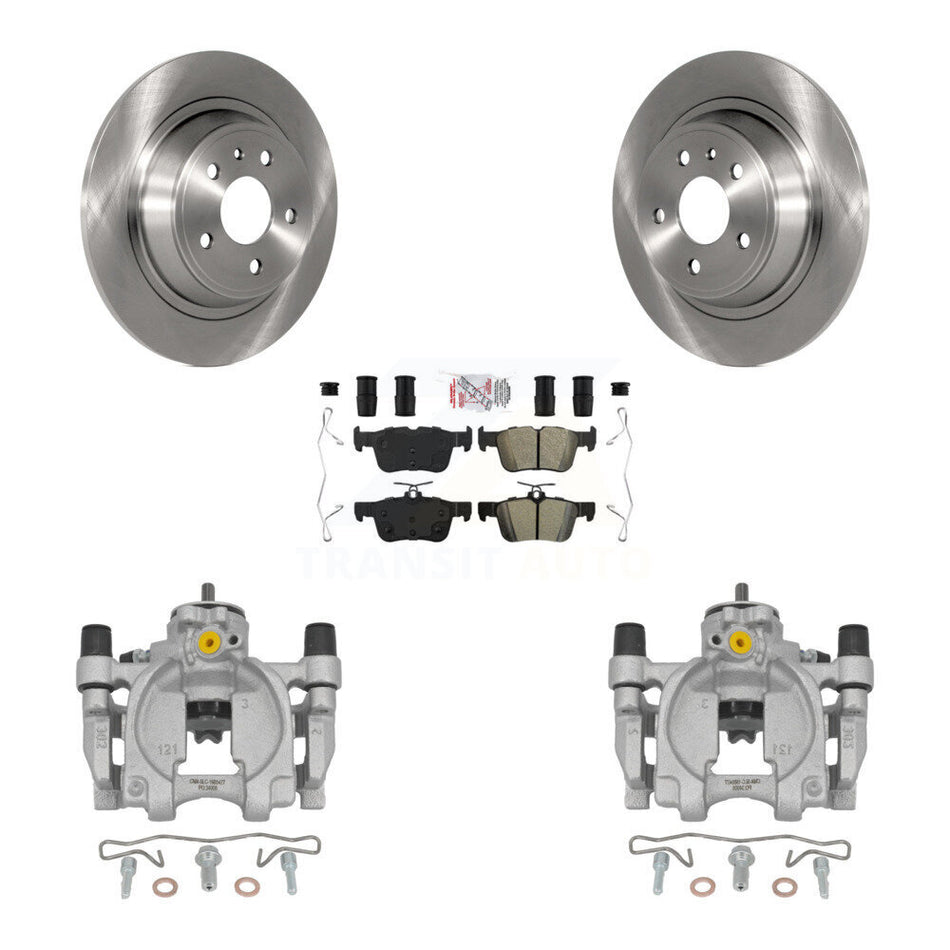 Rear Disc Brake Caliper Rotors And Semi-Metallic Pads Kit For Ford Fusion Lincoln MKZ KC8-101214N
