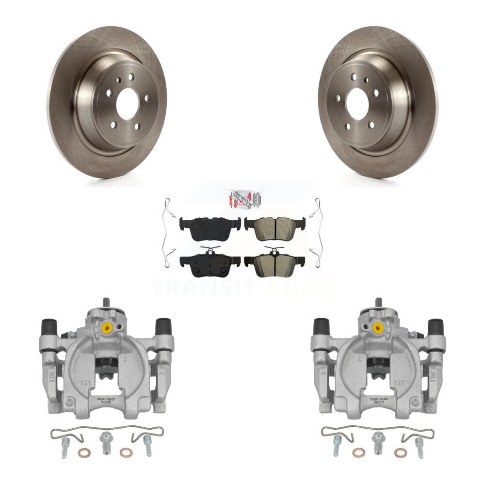 Rear Disc Brake Caliper Rotors And Semi-Metallic Pads Kit For Lincoln Continental KC8-101216N