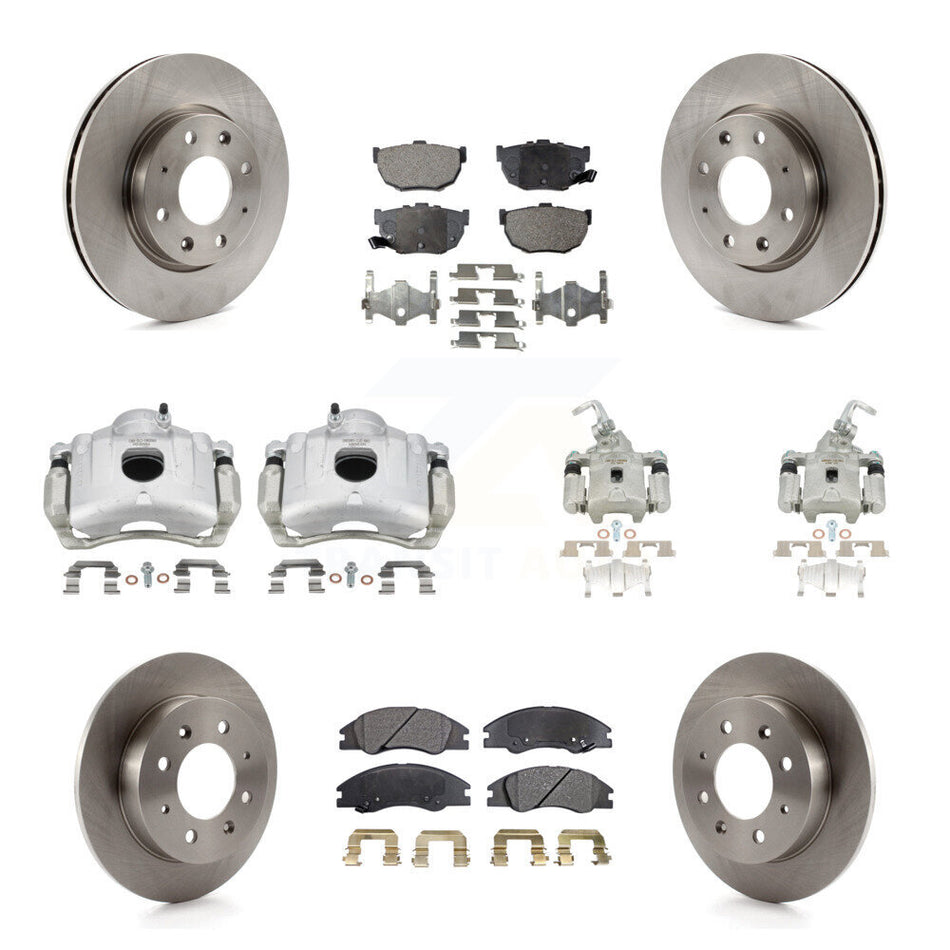 Front Rear Brake Caliper Rotor And Semi-Metallic Pad Kit (10Pc) For Kia Spectra Spectra5 KC8-101216P