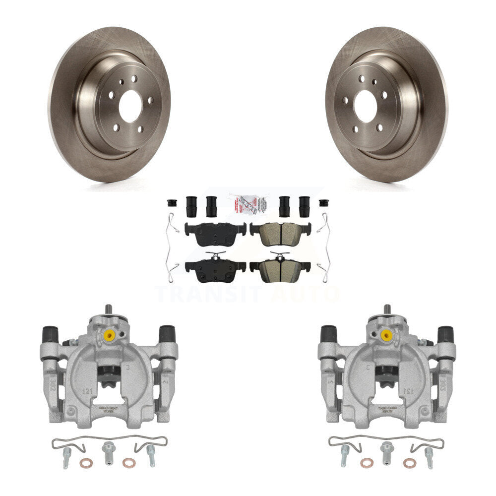 Rear Disc Brake Caliper Rotors And Semi-Metallic Pads Kit For Lincoln Continental KC8-101217N
