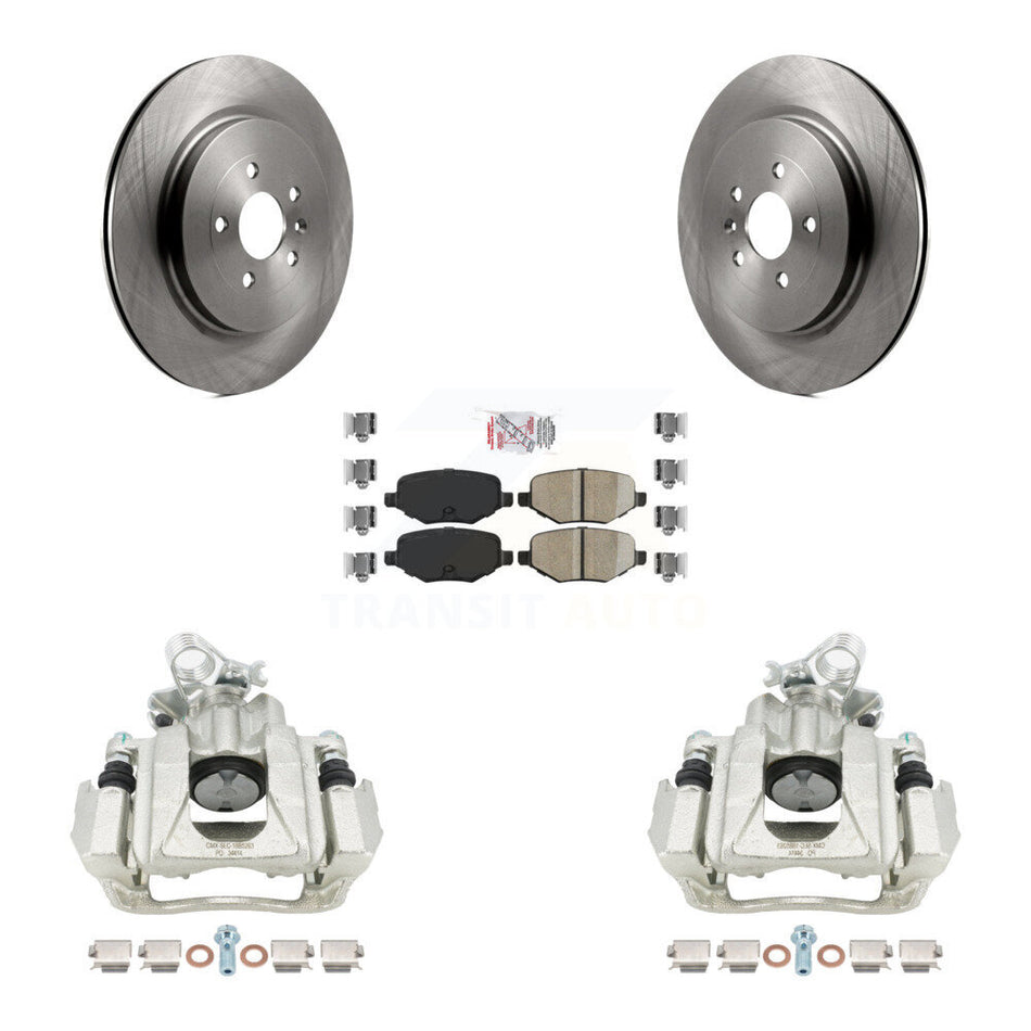 Rear Disc Brake Caliper Rotors And Ceramic Pads Kit For Ford Explorer Flex Lincoln MKS KC8-101219N