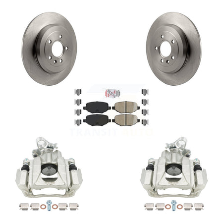 Rear Disc Brake Caliper Rotors And Ceramic Pads Kit For Ford Explorer Taurus Flex Lincoln MKT KC8-101221N by Transit Auto