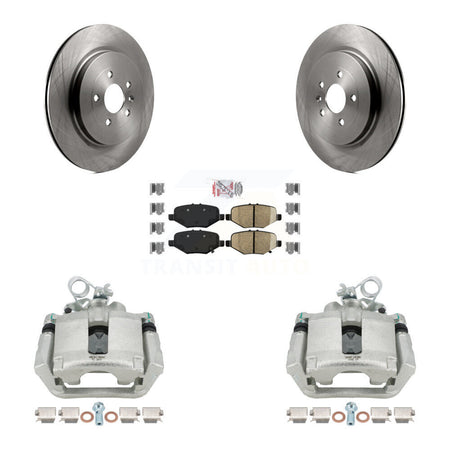 Rear Brake Caliper Rotors Ceramic Pad Kit For Ford Explorer Flex Taurus Police Sedan MKS KC8-101223N