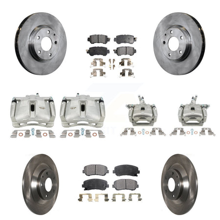 Front Rear Disc Brake Caliper Rotors And Ceramic Pad Kit (10Pc) For 2013-2015 Mazda CX-5 KC8-101223T