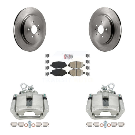 Rear Brake Caliper Rotors & Ceramic Pad Kit For Ford Explorer Police Interceptor Utility KC8-101225N