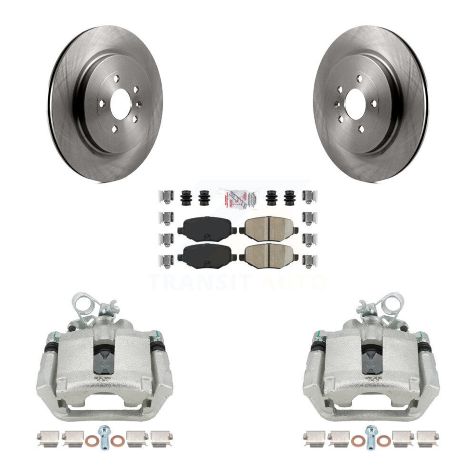 Rear Brake Caliper Rotors & Ceramic Pad Kit For Ford Explorer Police Interceptor Utility KC8-101226N