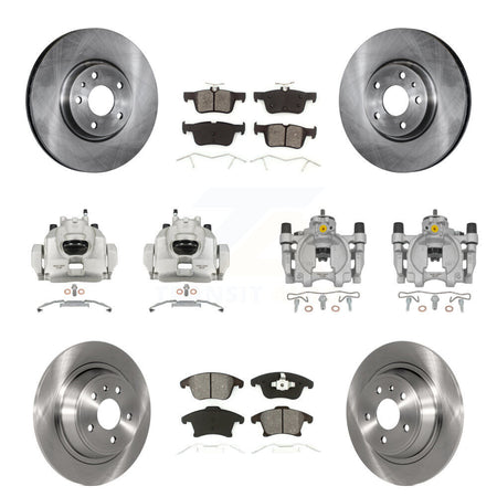 Front Rear Brake Caliper Rotors Semi-Metallic Pad Kit (10Pc) For Ford Fusion Lincoln MKZ KC8-101226S