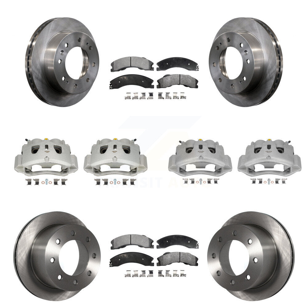 Front Rear Brake Caliper Rotor & Ceramic Pad Kit (10Pc) For GMC Sierra 3500 HD Chevrolet KC8-101226T