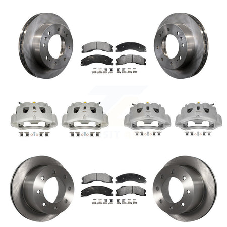 Front Rear Brake Caliper Rotor & Ceramic Pad Kit (10Pc) For GMC Sierra 3500 HD Chevrolet KC8-101226T