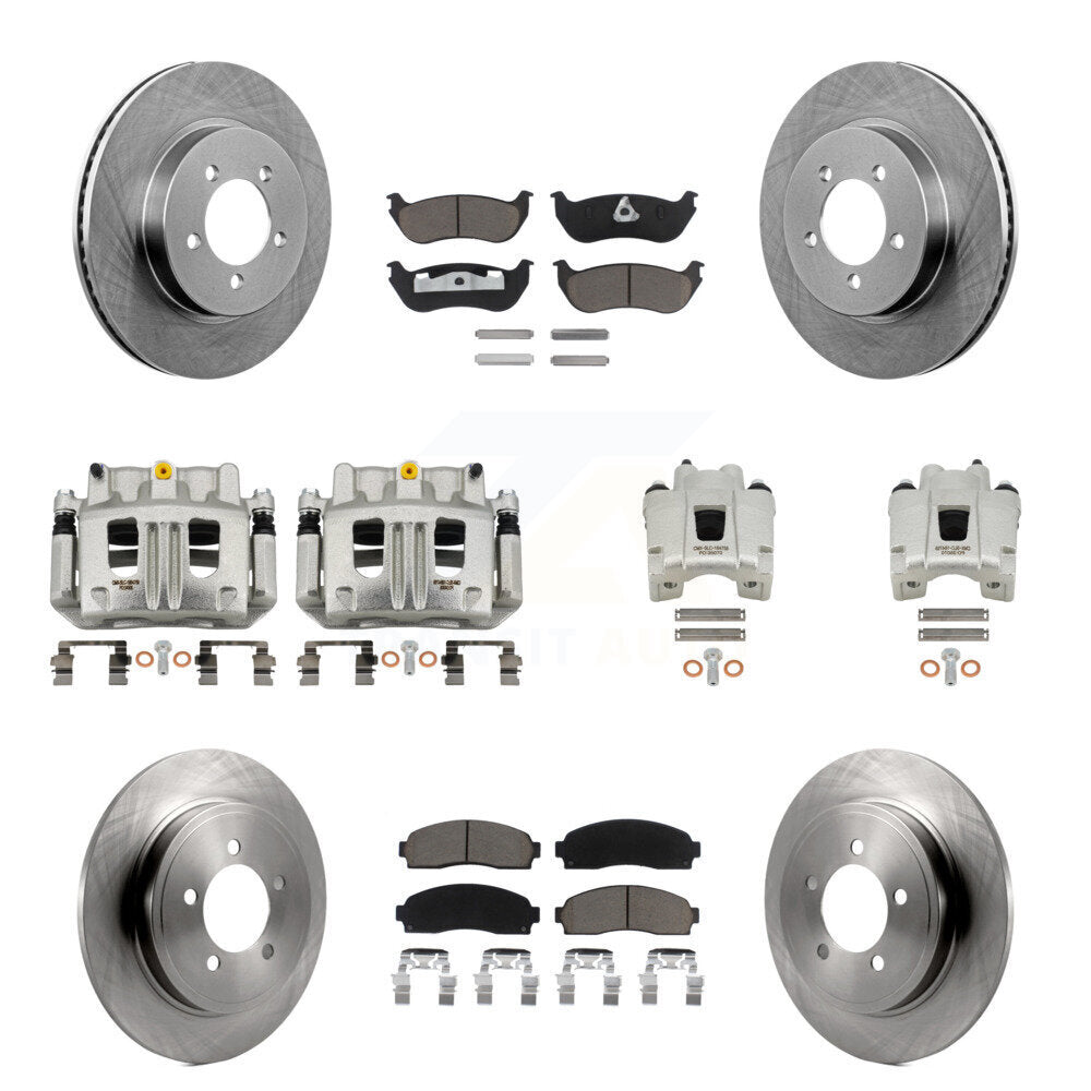 Front Rear Disc Brake Caliper Rotor And Ceramic Pad Kit (10Pc) For Ford Explorer Mercury KC8-101230C