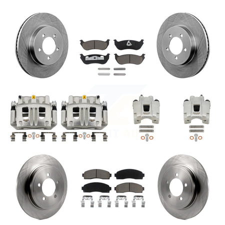Front Rear Disc Brake Caliper Rotor And Ceramic Pad Kit (10Pc) For Ford Explorer Mercury KC8-101230C
