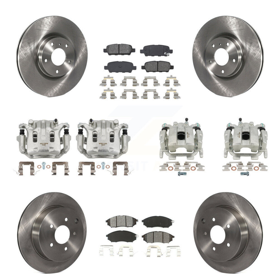 Front Rear Brake Caliper Rotor & Semi-Metallic Pad Kit (10Pc) For Nissan Murano INFINITI KC8-101230S