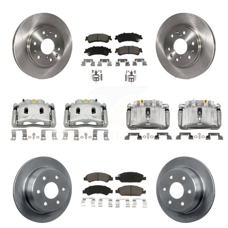 Front Rear Disc Brake Caliper Rotors And Ceramic Pads Kit (10Pc) For KC8-101233C
