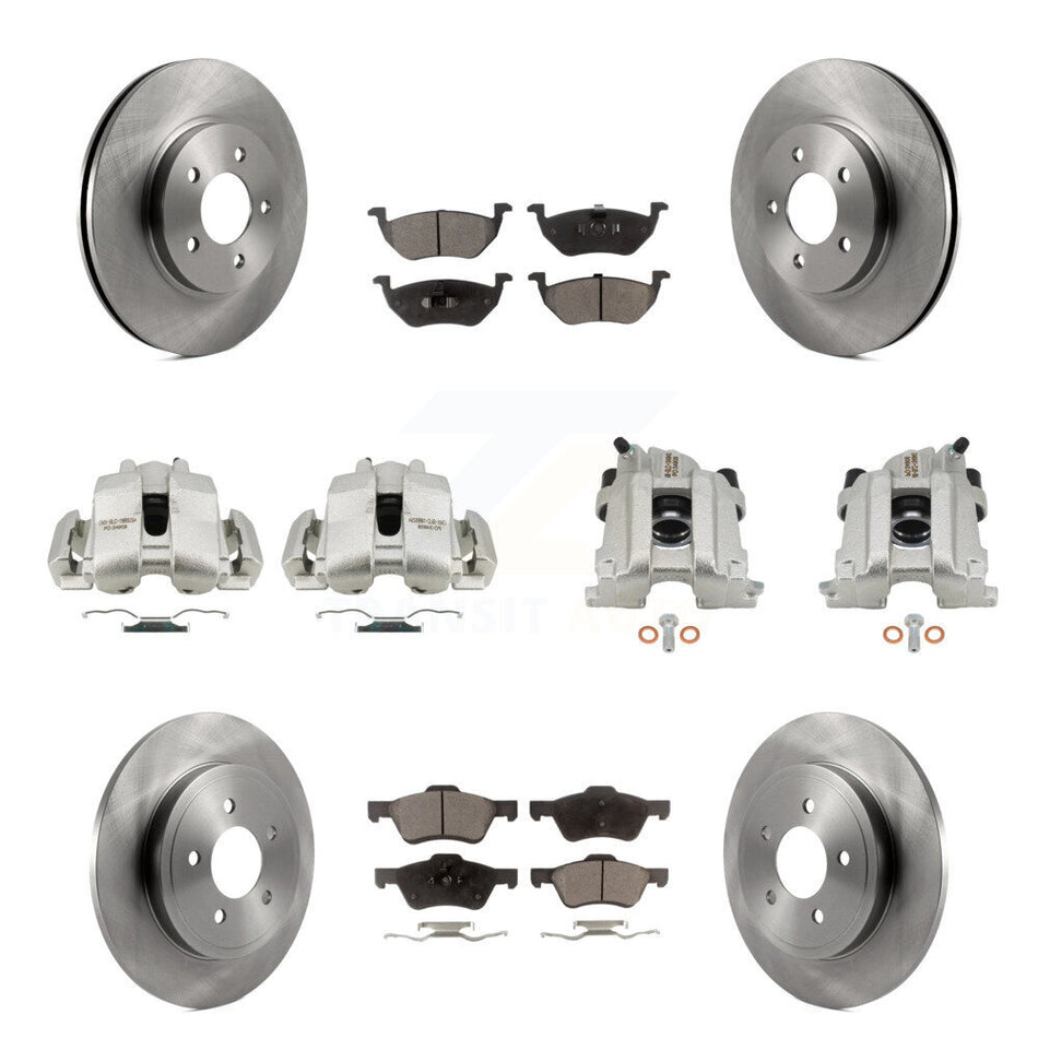 Front Rear Disc Brake Caliper Rotor And Semi-Metallic Pad Kit (10Pc) For Mercury Mariner KC8-101233P