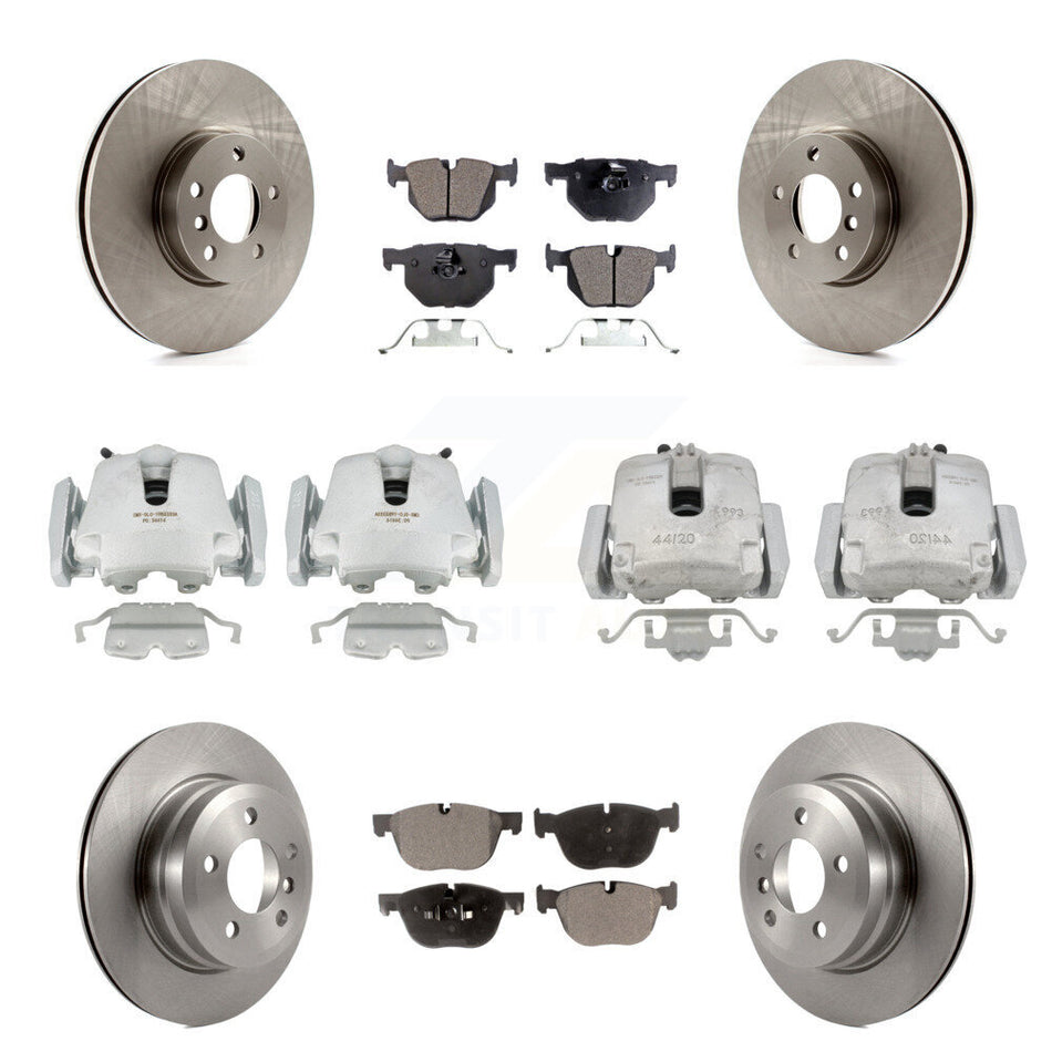Front Rear Disc Brake Caliper Rotors And Ceramic Pads Kit (10Pc) For BMW X5 X6 KC8-101236T