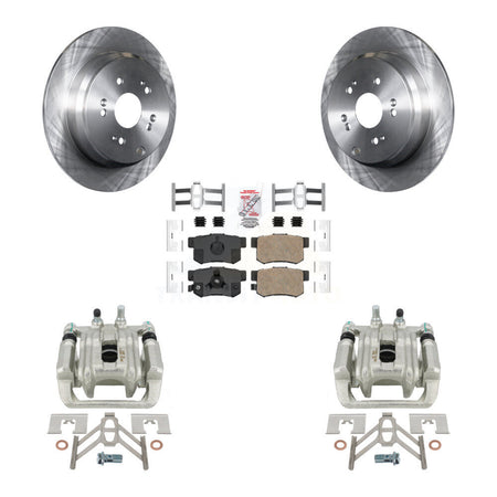 Rear Disc Brake Caliper Rotors And Ceramic Pads Kit For Honda CR-V Acura RDX KC8-101241N by Transit Auto