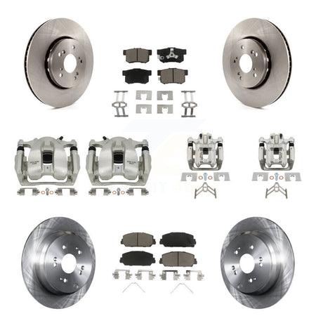 Front Rear Disc Brake Caliper Rotors And Ceramic Pads Kit (10Pc) For 2016-2018 Acura RDX KC8-101243C