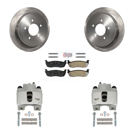 Rear Disc Brake Caliper Rotors And Semi-Metallic Pads Kit For Lincoln Blackwood KC8-101249N