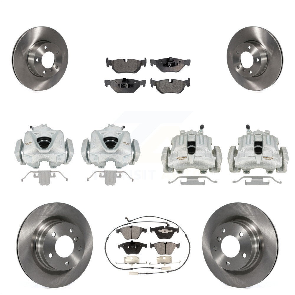 Front Rear Disc Brake Caliper Rotors And Ceramic Pads Kit (10Pc) For BMW 328i 323i KC8-101250T by Transit Auto