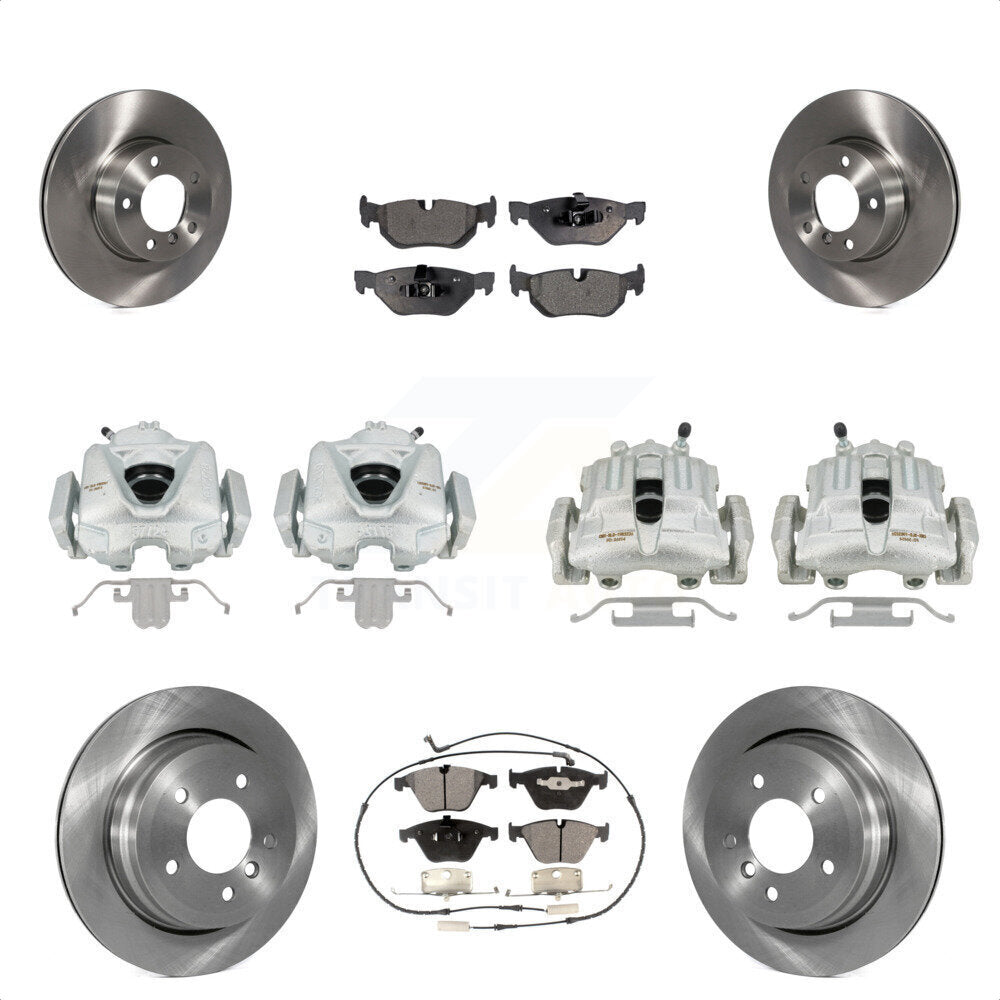 Front Rear Disc Brake Caliper Rotors And Ceramic Pads Kit (10Pc) For BMW 328i xDrive X1 328xi KC8-101254T by Transit Auto